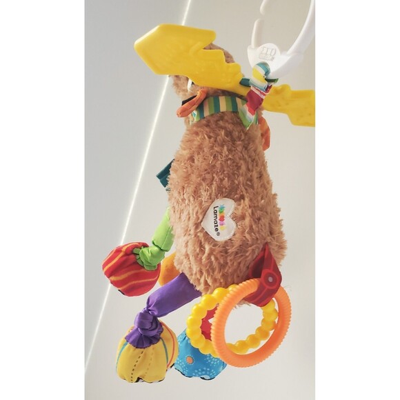 LAMAZE TOMY MORTIMER THE MOOSE BABY ACTIVITY TOY SQUEAKER Clip N Go Rattle Plush - Picture 7 of 9